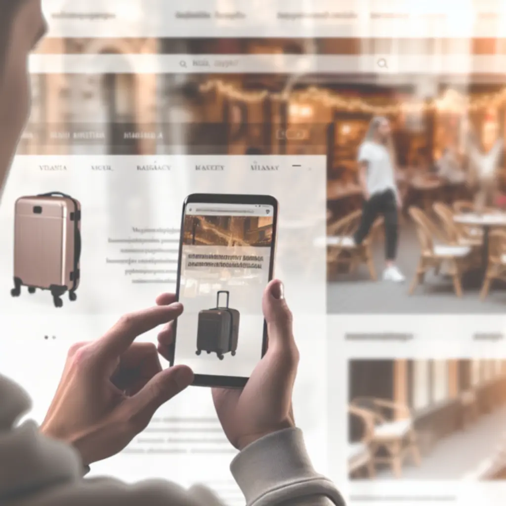 VandorTrail mobilbarát webáruház képernyőképe modern utazási felszerelésekkel